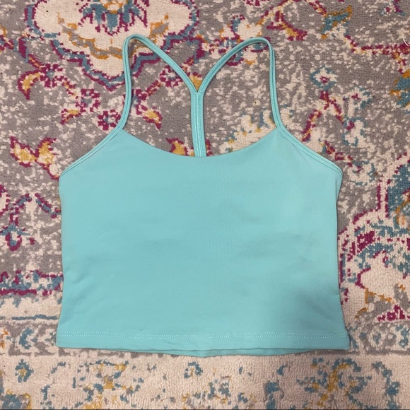 lululemon athletica Tops - Lululemon Teal Cropped Athletic Top